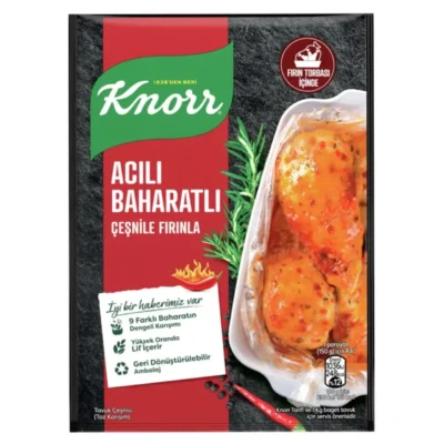 ادویه مرغ چیلی و فلفل کنور 31گرمی Knorr Acili Baharatli Firinda Tavuk Cesnisi